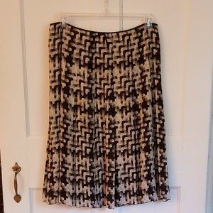 Vintage Ellen Tracy Pleated Silk Skirt